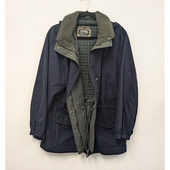 Vintage Pacific Trail Blue/Green Plaid Lined Barn Chore Jacket sz XL Unisex - Picture 1 of 12